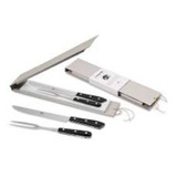 Berti Cutlery Compendio Carving Set Polished Blade Knife with Black Lucite Handle MPN: 8568