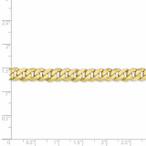20 Inch 7.25mm Flat Beveled Curb Chain 10k Gold 10FBU180-20