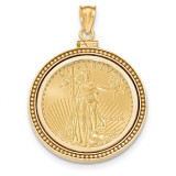 Beaded Polished Screw Top 1/2AE Bezel with coin 14k Gold MPN: BA81Y/2AEC Beaded Polished Screw Top 1/2AE Bezel with coin 14k Gold MPN: BA81Y/2AEC