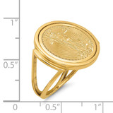 1/10AE Polished Coin Ring with coin 14k Gold CR13/10AEC