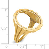 1/10AE Diamond -cut Coin Ring 14k Gold CR3D/10AE