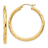 Hoop Earrings 14k Gold Textured MPN: TF557 UPC: 886774731735
