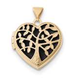 18mm Heart with Tree Locket 14k Gold MPN: XL696 UPC: 191101455056
