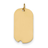 0.011 Gauge Engravable Dog Tag with Notch Disc Charm 14k Gold Plain MPN: XM560/11 UPC: 191101456473