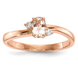 Morganite & Diamond Ring 14k Rose Gold MPN: Y13795MG/AA