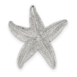 Textured Star Fish Chain Slide Pendant Sterling Silver Polished MPN: QC8695, UPC: 191101366925