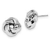 Love Knot Post Earrings Sterling Silver Rhodium Plated Polished MPN: QE13407, UPC: 191101170393