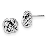 Love Knot Post Earrings Sterling Silver Rhodium Plated Polished MPN: QE13413, UPC: 191101170409