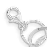 Textured Circle Bracelet 7.5 Inch Sterling Silver Polished QG3744-7.5