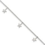 Starfish Dangles with 1 inch Extender Anklet Sterling Silver MPN: QG4192-9