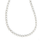 24 Inch 4-5mm White with Glass Bead Optic Chain Freshwater Cultured Pearl MPN: QH5318-24