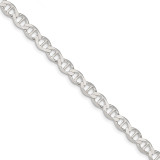 9 Inch 7.1mm Polished Flat Anchor Chain Sterling Silver MPN: QLFA150-9