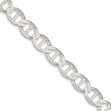 8 Inch 12.3mm Polished Flat Anchor Chain Sterling Silver MPN: QLFA250-8