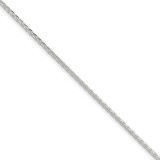 7 Inch 2.15mm Diamond-cut Round Spiga Chain Sterling Silver MPN: QSR060-7, UPC: 886774408880