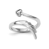 Heart with Wing Toe Ring Sterling Silver Rhodium-plated MPN: QR6045