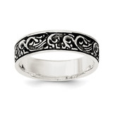 Filigree Women's Ring Sterling Silver Polished and Antiqued MPN: QR6101