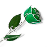 Lacquer Dipped Silver Trim Green Rose, MPN: GM16748, UPC: 812465021465