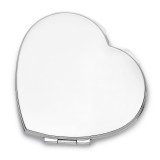 Heart Shaped Compact Mirror Silver-tone, MPN: GM16825, UPC: 788089031138