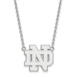University of Notre Dame Large Pendant Necklace in Sterling Silver MPN: SS016UND-18 UPC: