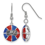 Los Angeles Clippers Enameled Basketball Dangle Earrings in Sterling Silver MPN: SS524CLI UPC: 634401432087