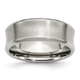 Stainless Steel Beveled Edge Concave 8mm Brushed Band Stainless Steel Beveled Edge, MPN: SR92, UPC: 886774426099 by Chisel Jewelry