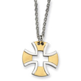 Yellow IP-plated Cross 18in Necklace Stainless Steel, MPN: SRN124, UPC: 883957748160 by Chisel Jewelry Yellow IP-plated Cross 18in Necklace Stainless Steel, MPN: SRN124, UPC: 883957748160 by Chisel Jewelry