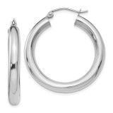 Lightweight Hoop Earrings 10k White Gold Polished by Leslie's Jewelry MPN: 10LE382
