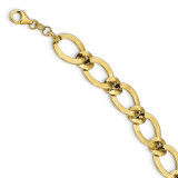Fancy Link Bracelet 8 Inch 10k Gold Polished by Leslie's Jewelry MPN: 10LF569-8, UPC: 191101753886