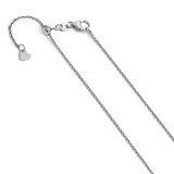 1.25 mm Adjustable Diamond-cut Cable Chain 22 Inch 14K White Gold by Leslie's Jewelry MPN: 1267-22, UPC: 191101846588