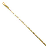 2.2mm Flat Figaro Chain 7 Inch 14k Gold by Leslie's Jewelry MPN: 1295-7, UPC: 191101849091