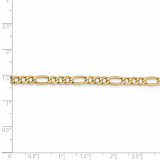 4.40mm Semi-Solid Figaro Chain 24 Inch 14k Gold HB-1322-24