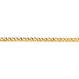 3.35mm Semi-Solid Curb Link Chain 18 Inch 14k Gold HB-1324-18