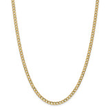 4.3mm Semi-Solid Curb Link Chain 18 Inch 14k Gold by Leslie's Jewelry MPN: 1325-18, UPC: 191101847561