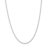 1.8 mm Round Cable Chain 18 Inch 14K White Gold by Leslie's Jewelry MPN: 7243-18, UPC: 191101848896