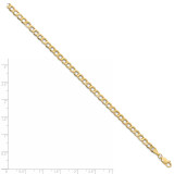 4.3mm Semi-Solid Curb Link Chain 20 Inch 10k Gold HB-8240-20