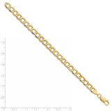 6.5mm Semi-Solid Curb Link Chain 20 Inch 10k Gold HB-8242-20