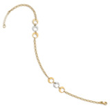 1 inch Extender Anklet 10 Inch 14k Two-tone Gold Polished HB-LF558-10