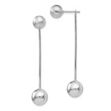 Satin Ball Post Earrings Sterling Silver Polished by Leslie's Jewelry MPN: QLE1030