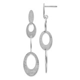 Brushed Post Dangle Earrings Sterling Silver by Leslie's Jewelry MPN: QLE1036
