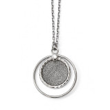 Laser Textured with 1 inch Extender Necklace 17 Inch Sterling Silver by Leslie's Jewelry MPN: QLF663-17, UPC: 191101555350