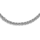 Fancy Link Magnetic Clasp Necklace 18 Inch Sterling Silver Polished by Leslie's Jewelry MPN: QLF986-18