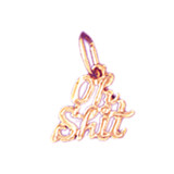 Oh Shit Pendant Necklace Charm Bracelet in Gold or Silver 10644