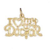 I Love My Doctor Pendant Necklace Charm Bracelet in Gold or Silver MPN: DZ-10716 UPC: 673681051595