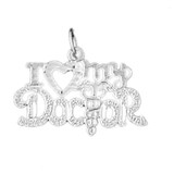 I Love My Doctor Pendant Necklace Charm Bracelet in Gold or Silver 10716