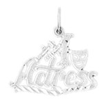 #1 Actress Pendant Necklace Charm Bracelet in Gold or Silver 10752