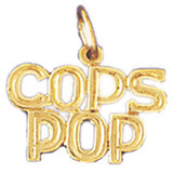 Cops Pop Pendant Necklace Charm Bracelet in Gold or Silver MPN: DZ-10921 UPC: 673681053599