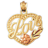 Love Pendant Necklace Charm Bracelet in Gold or Silver MPN: DZ-10974 UPC: 673681054015