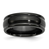 Black Ti Brushed and Polished Domed 8mm Band Titanium MPN: TB395 UPC: 886774387864
