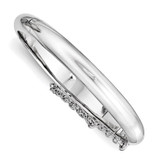 Safety Hinged Child'S Bangle Sterling Silver Rhodium-Plated Polished QB779 UPC: 886774304250