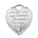 Always On My Mind Forever In My Heart Locket Sterling Silver Rhodium-plated QLS693 UPC: 191101072017